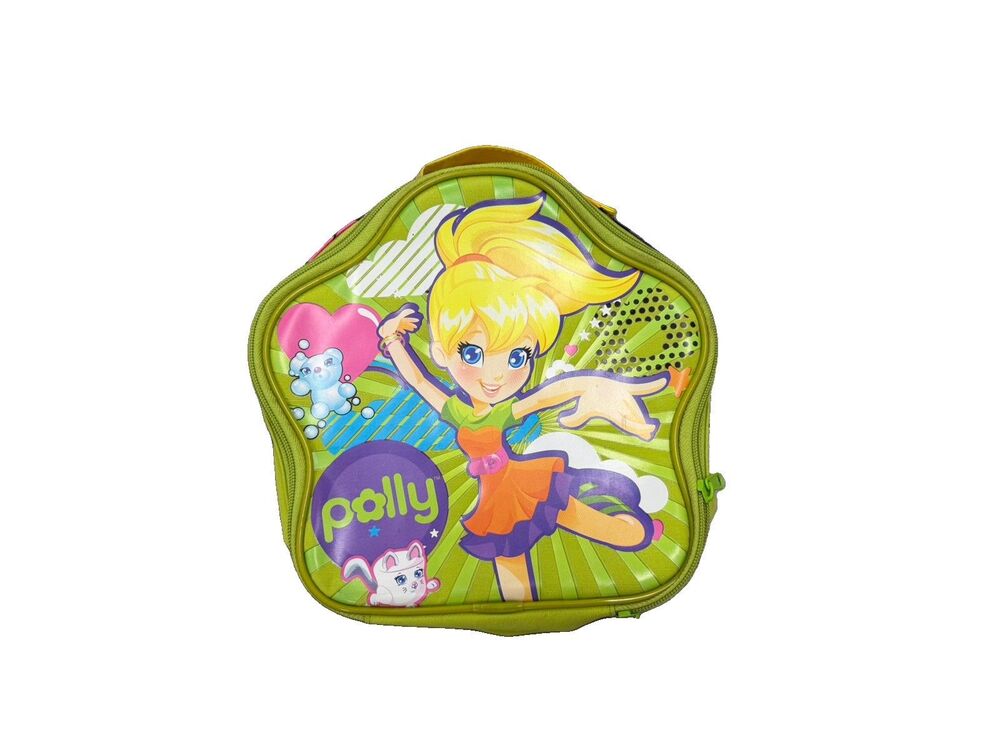 Polly Pocket Dazzlin Doll Case 2011 Carry Lunch Storage Zip Around Bag